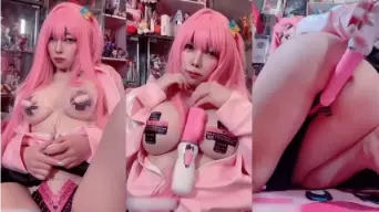 Cosplayers Pink Mumut Bocchi Playing Dildo Video by PornGo Cosplayers Pink Mumut Bocchi Playing Dildo Video by PornGo